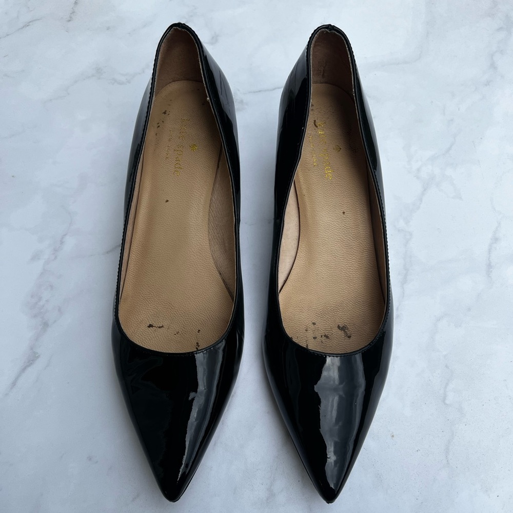 Kate Spade black patent leather heels